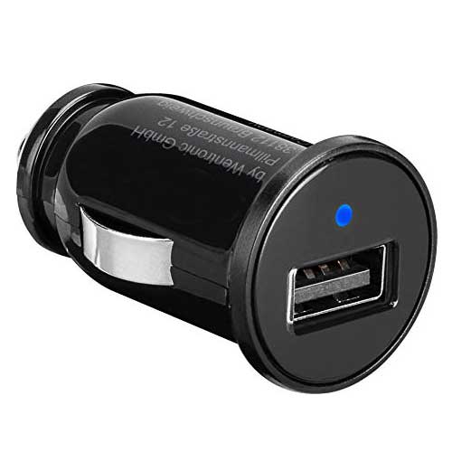 Caricabatteria da auto USB - USB A femmina – connettore per auto da 12 V  bianco 2.0A